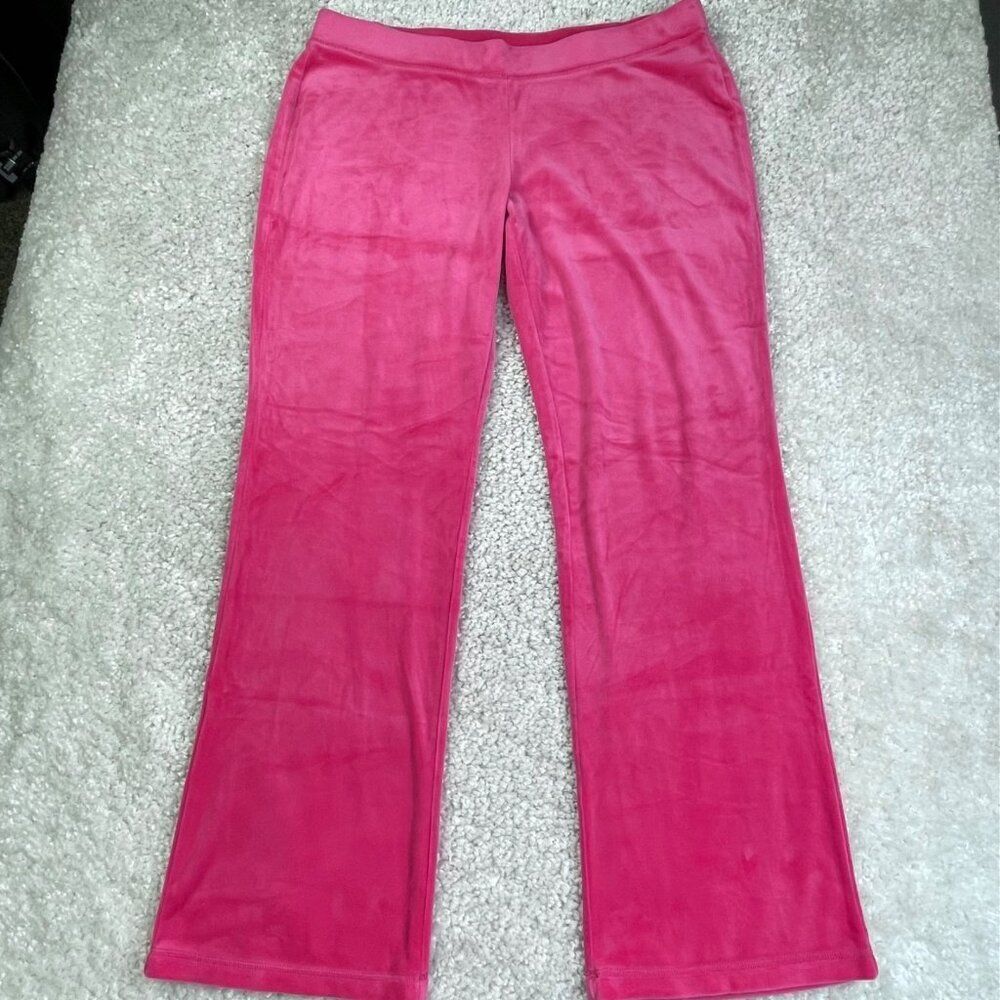 Juicy Couture Pink Velour Rhinestone Classic Pants - Picture 3 of 8